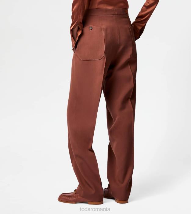 pantaloni din lână femei Tod's 080D565 maro