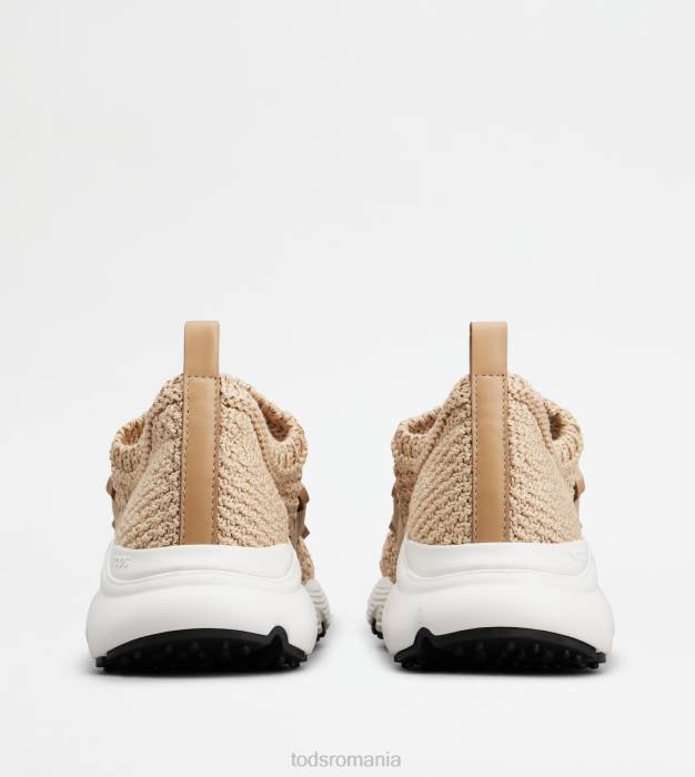 adidași slip-on din material textil femei Tod's 080D121 bej