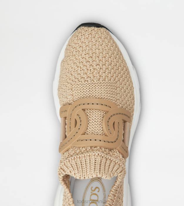 adidași slip-on din material textil femei Tod's 080D121 bej
