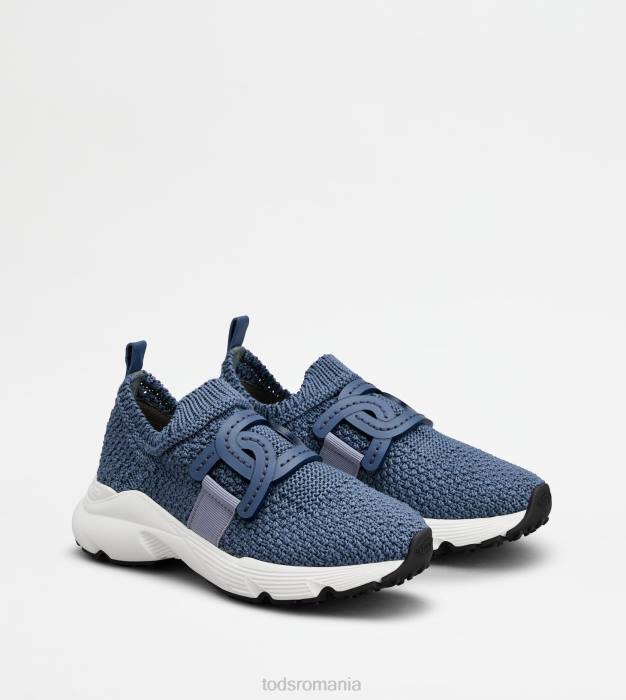 adidași slip-on din material textil femei Tod's 080D122 albastru
