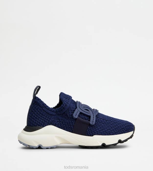 adidași slip-on din material textil femei Tod's 080D127 albastru