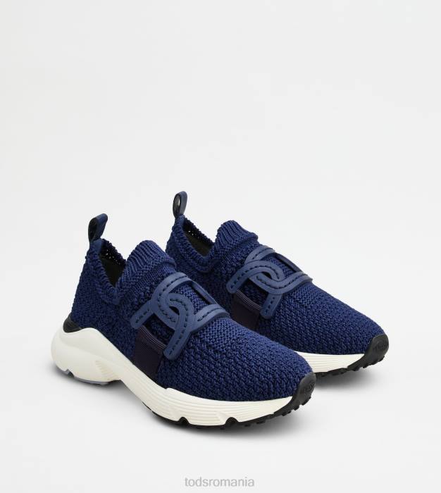 adidași slip-on din material textil femei Tod's 080D127 albastru