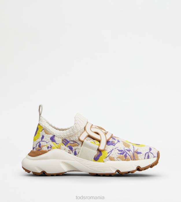 pantofi sport slip-on kate din material textil femei Tod's 080D118 maro