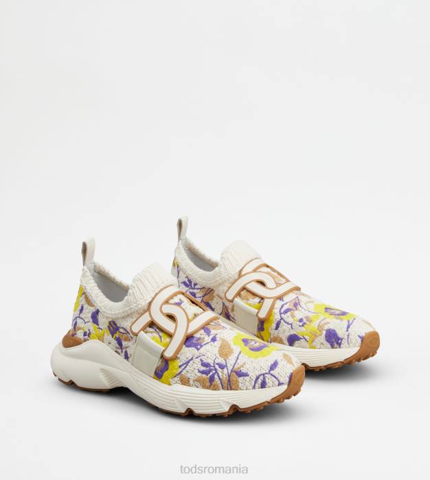 pantofi sport slip-on kate din material textil femei Tod's 080D118 maro