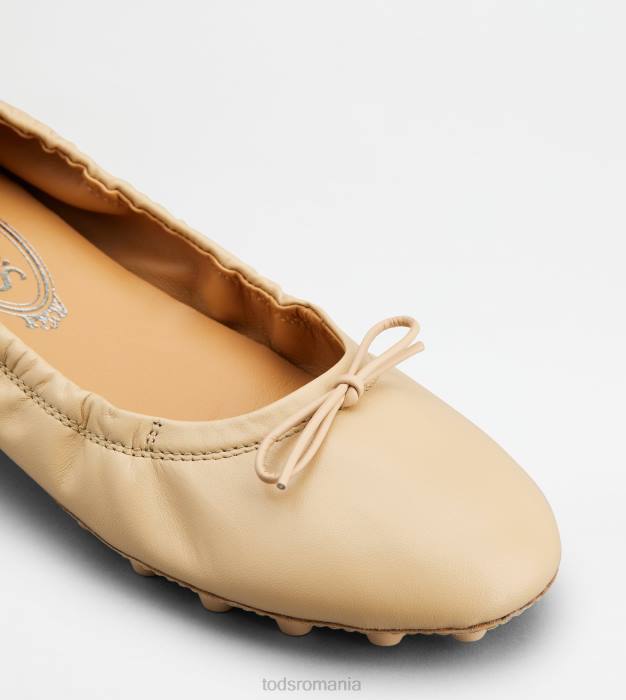 balerini bubble din piele femei Tod's 080D185 bej