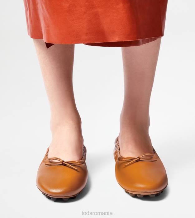 balerini bubble din piele femei Tod's 080D186 maro