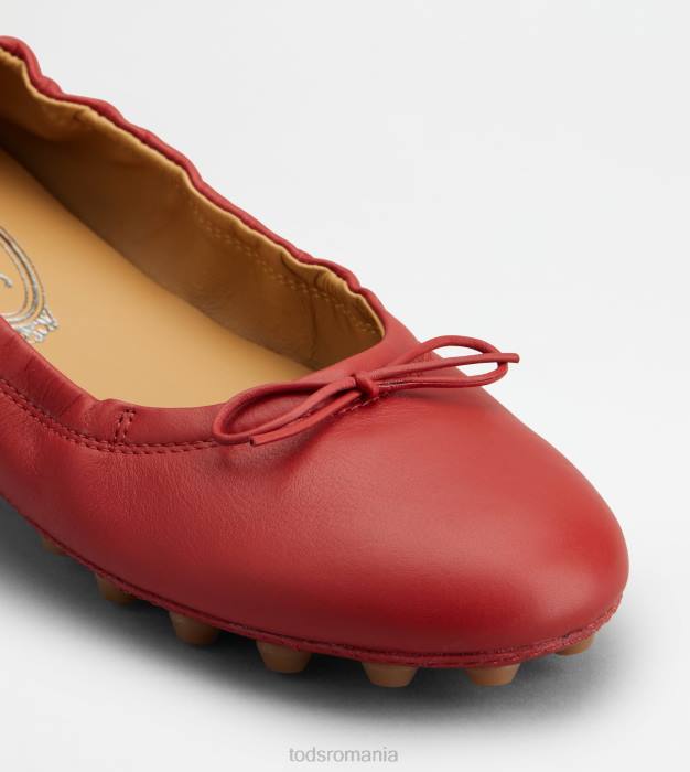 balerini bubble din piele femei Tod's 080D187 rosu maro