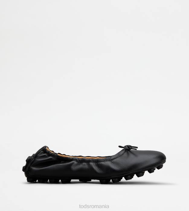 balerini bubble din piele femei Tod's 080D188 negru