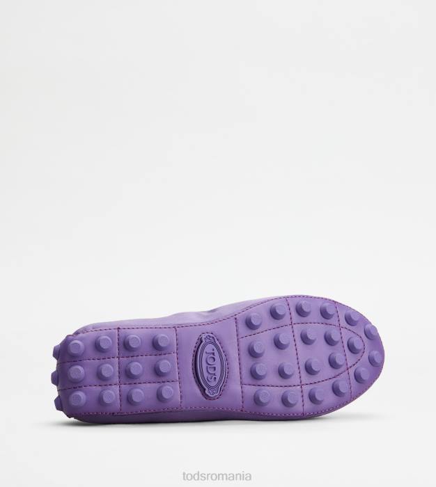balerini bubble din satin și piele femei Tod's 080D194 violet