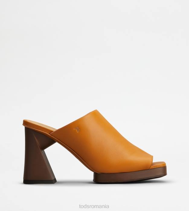Mulți cu platformă din piele cu toc femei Tod's 080D219 portocale