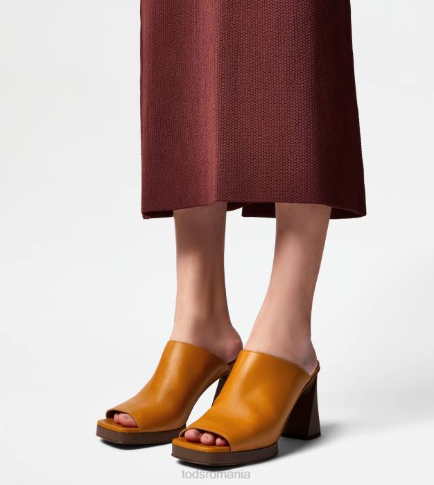 Mulți cu platformă din piele cu toc femei Tod's 080D219 portocale