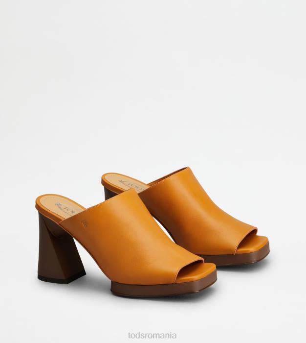 Mulți cu platformă din piele cu toc femei Tod's 080D219 portocale