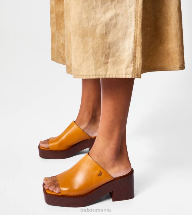 Mulți cu platformă din piele cu toc femei Tod's 080D223 portocale