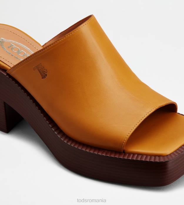 Mulți cu platformă din piele cu toc femei Tod's 080D223 portocale