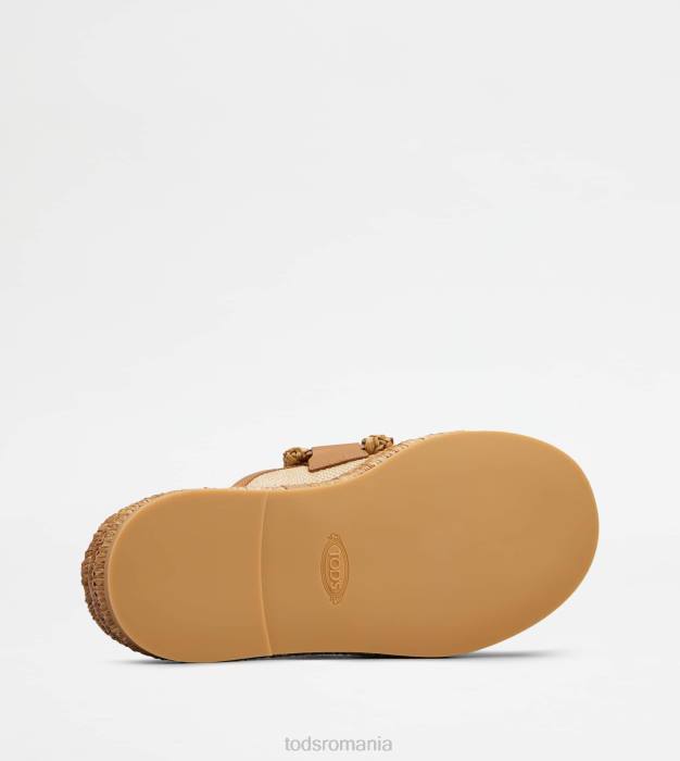 Mulți cu platformă kate din material și piele femei Tod's 080D234 maro