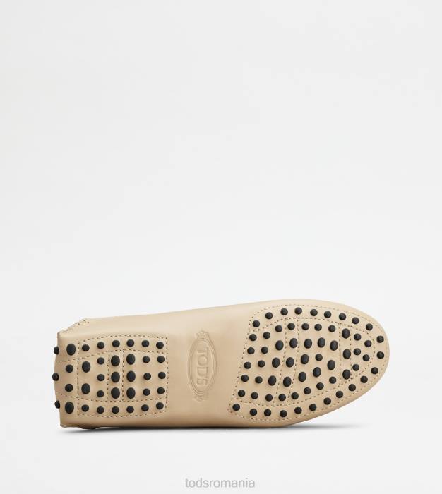 pantofi gommino mule din piele femei Tod's 080D228 bej