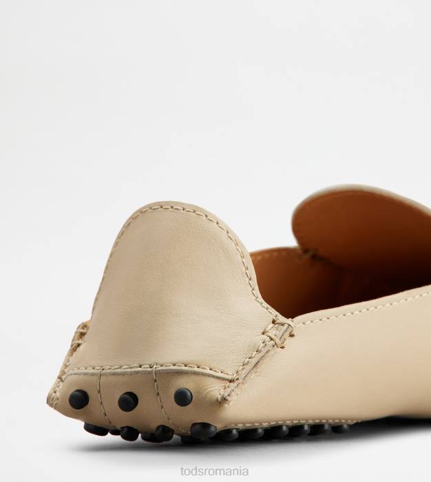 pantofi gommino mule din piele femei Tod's 080D228 bej