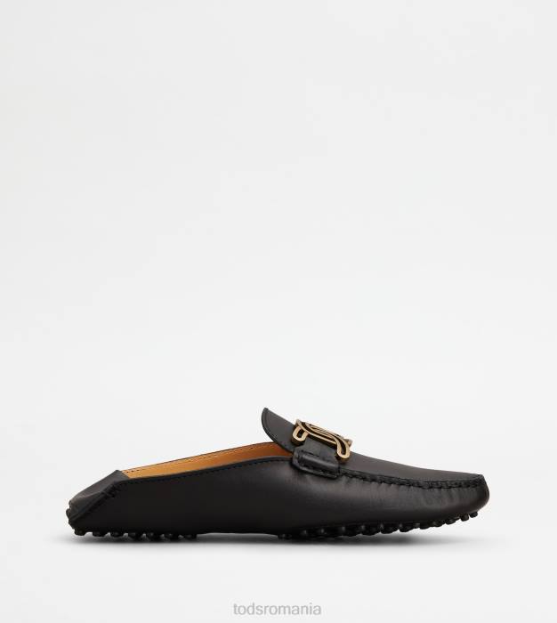 pantofi gommino mule din piele femei Tod's 080D229 negru
