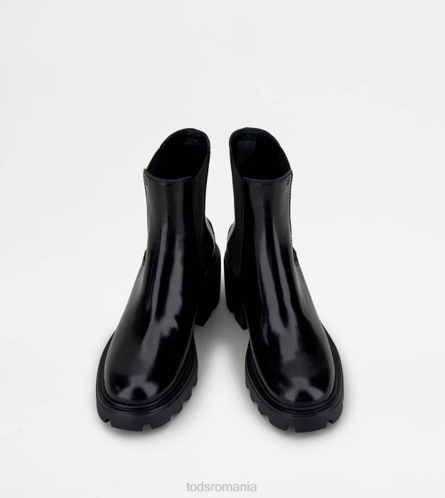 botine din piele femei Tod's 080D167 negru