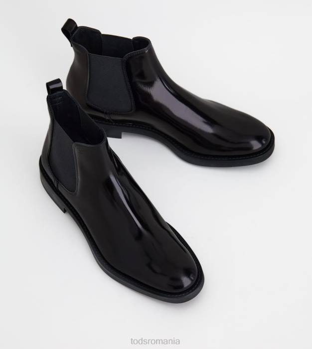 botine din piele femei Tod's 080D170 negru