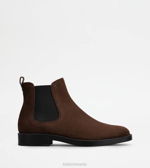 botine din piele intoarsa femei Tod's 080D168 maro