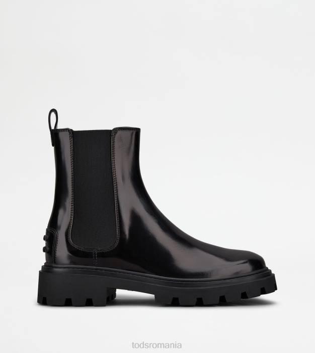 cizme chelsea din piele femei Tod's 080D162 negru