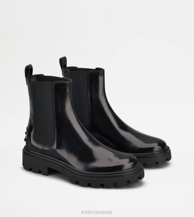 cizme chelsea din piele femei Tod's 080D162 negru
