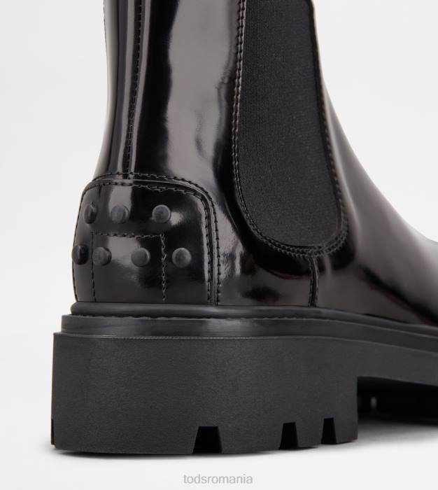 cizme chelsea din piele femei Tod's 080D162 negru