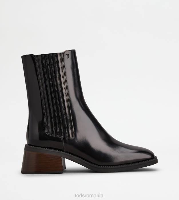 cizme chelsea din piele femei Tod's 080D165 negru