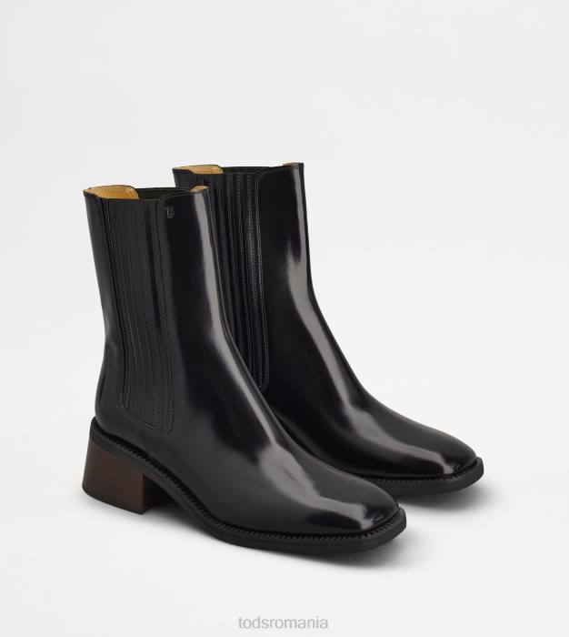 cizme chelsea din piele femei Tod's 080D165 negru