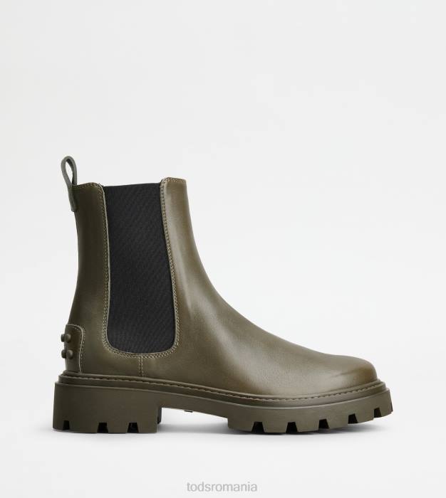 cizme chelsea din piele femei Tod's 080D179 verde