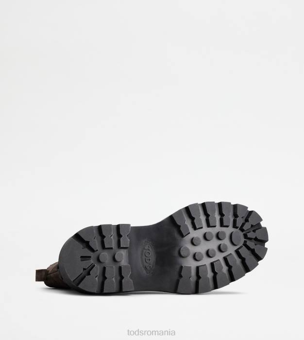 cizme chelsea din piele intoarsa femei Tod's 080D160 maro
