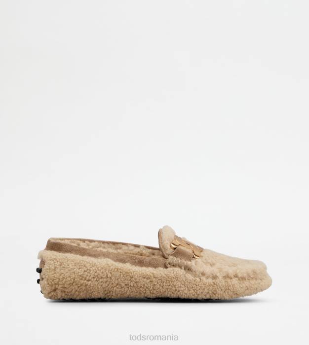 City gommino pantofi de conducere din piele de oaie femei Tod's 080D69 maro