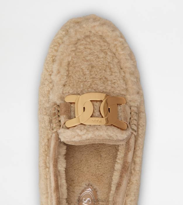 City gommino pantofi de conducere din piele de oaie femei Tod's 080D69 maro