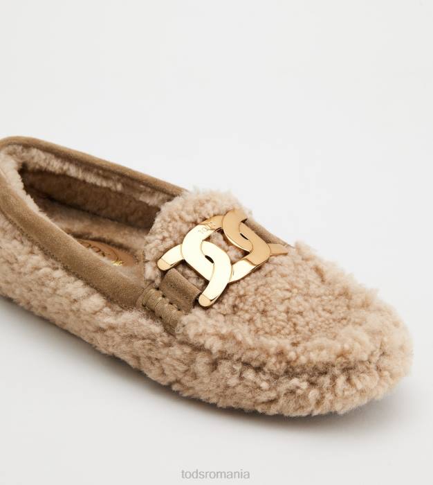 City gommino pantofi de conducere din piele de oaie femei Tod's 080D69 maro