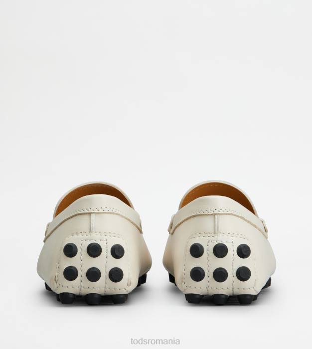 bubble gommino din piele femei Tod's 080D87 alb/negru