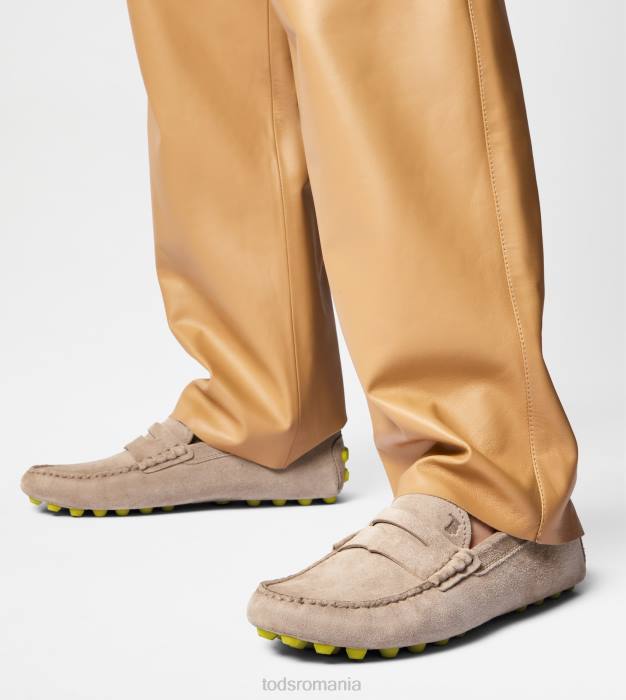 bubble gommino din piele intoarsa femei Tod's 080D84 bej/galben