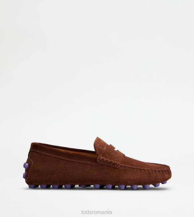 bubble gommino din piele intoarsa femei Tod's 080D85 maro/violet