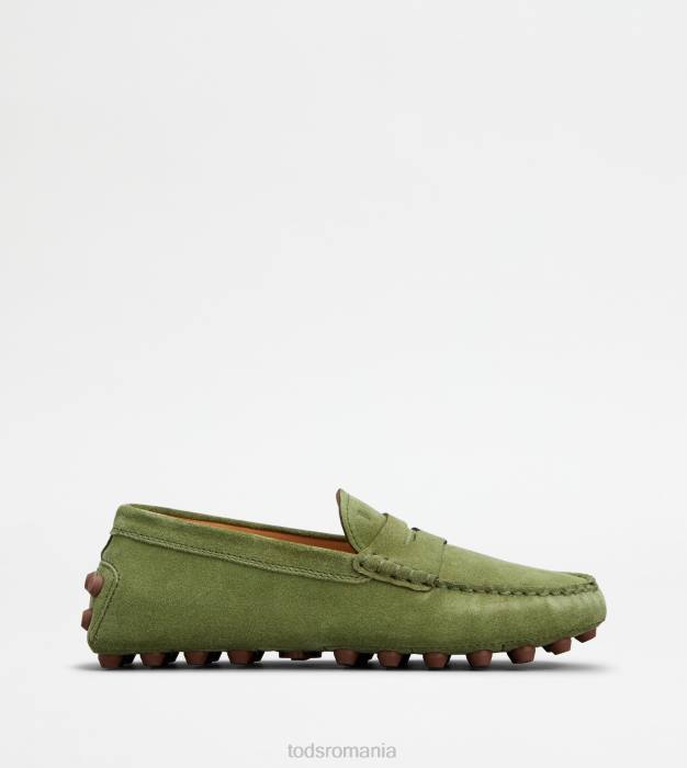 bubble gommino din piele intoarsa femei Tod's 080D90 verde