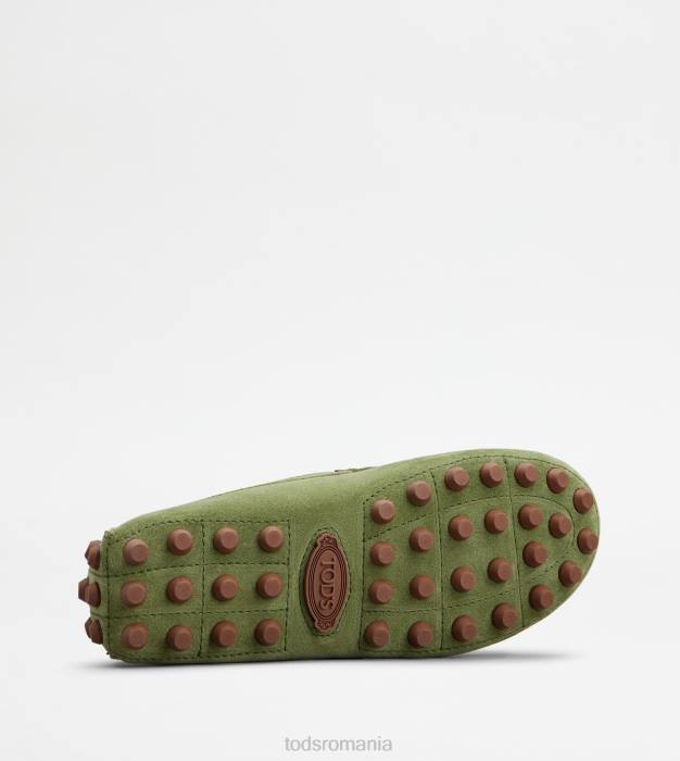 bubble gommino din piele intoarsa femei Tod's 080D90 verde