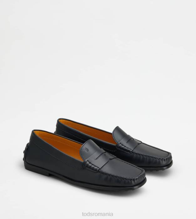 pantofi de conducere city gommino din piele femei Tod's 080D73 albastru
