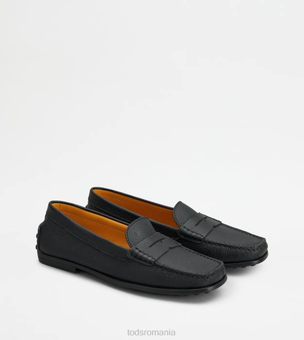 pantofi de conducere city gommino din piele femei Tod's 080D74 negru