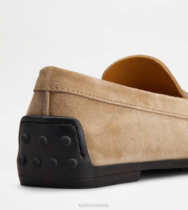pantofi de conducere city gommino din piele intoarsa femei Tod's 080D63 maro
