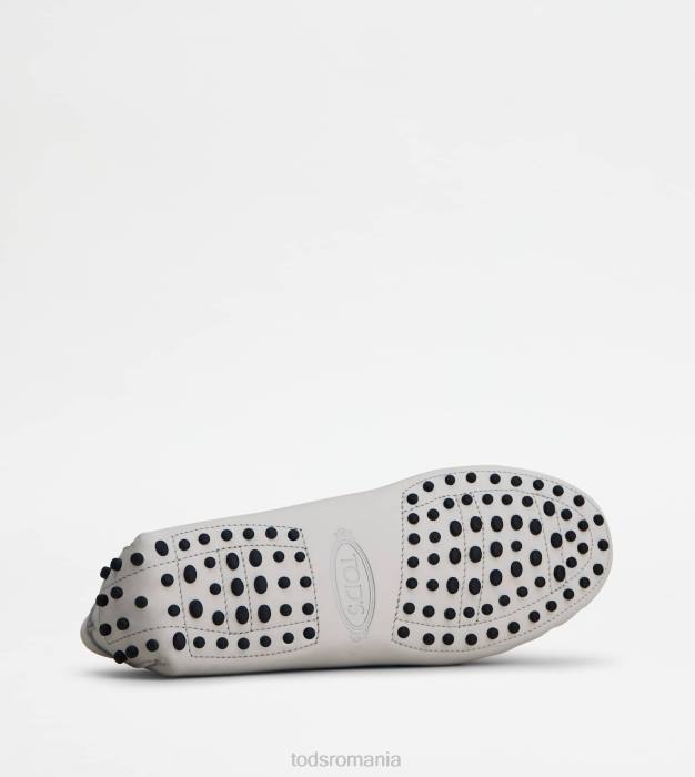 pantofi de conducere kate gommino din piele femei Tod's 080D94 alb