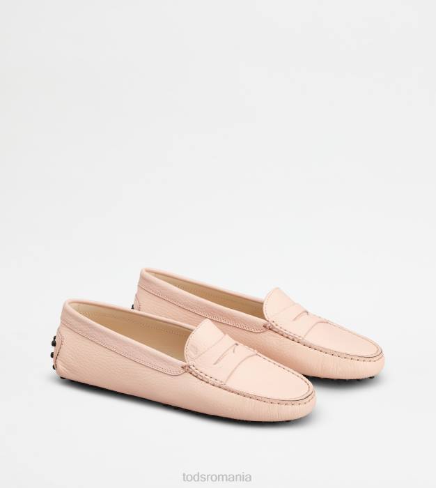 pantofi gommino din piele femei Tod's 080D109 roz