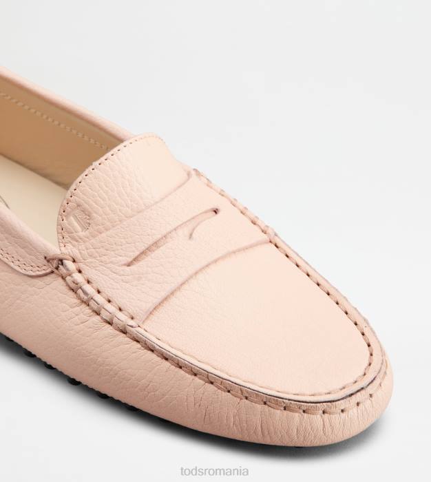 pantofi gommino din piele femei Tod's 080D109 roz