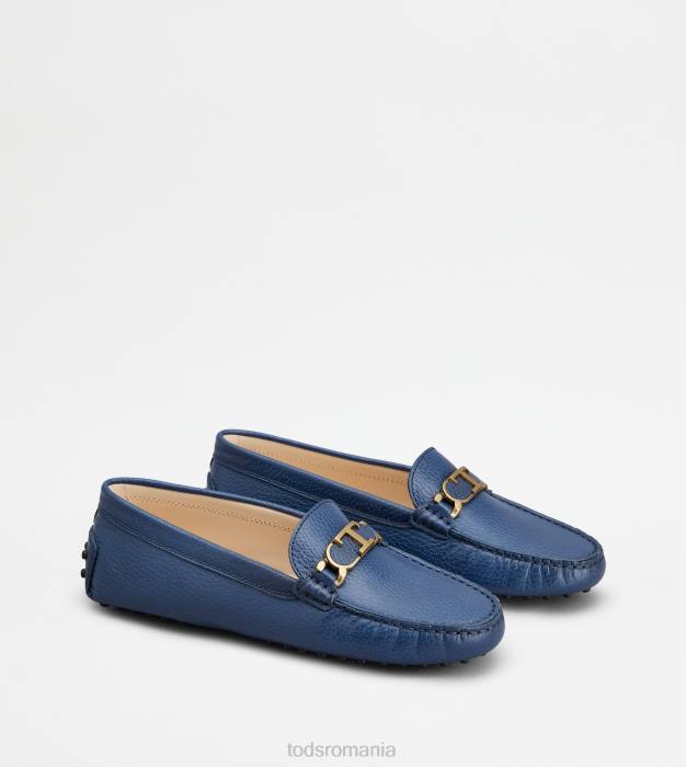 pantofi gommino din piele femei Tod's 080D111 albastru