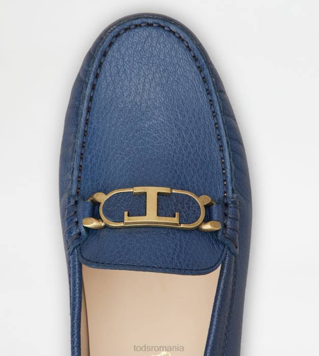 pantofi gommino din piele femei Tod's 080D111 albastru