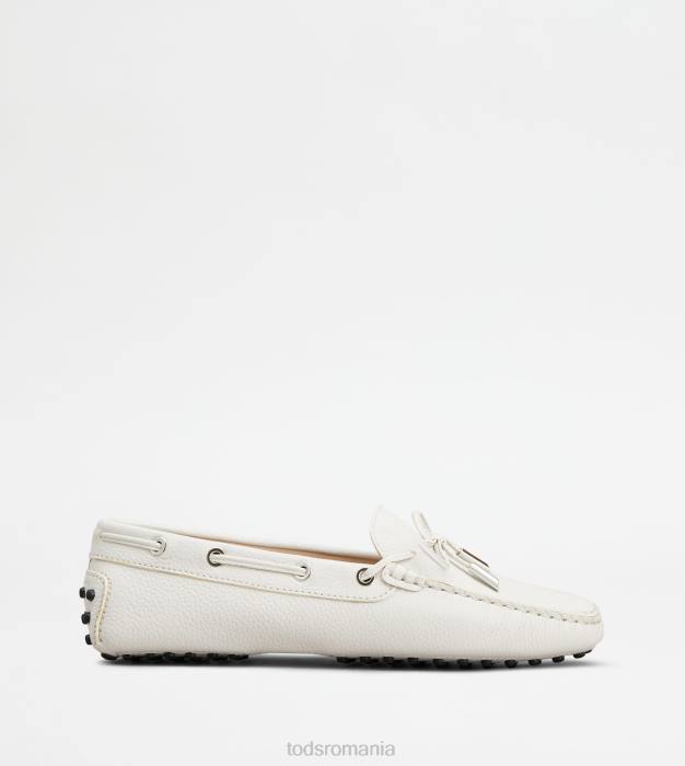 pantofi gommino din piele femei Tod's 080D66 alb