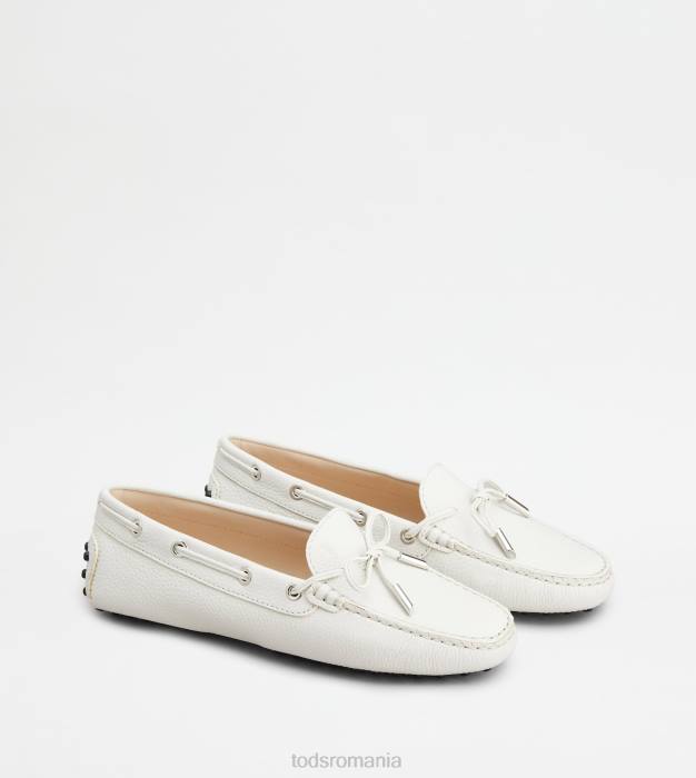 pantofi gommino din piele femei Tod's 080D66 alb